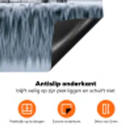 Bos - Reflectie - Meer - Winter - Serene Inductie beschermer vinyl 3mm klein -zzzzzzz-td-onderkant