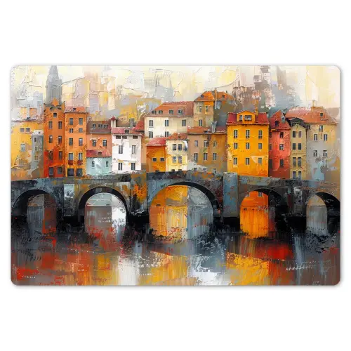 Gracht - Huizen - Kunst - Art Placemat vinyl groot -zzsfeer1_Kitchenyeah-website