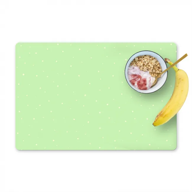Groen - Pastel - Stippen Placemat vinyl groot -zzzproduct_Kitchenyeah-website