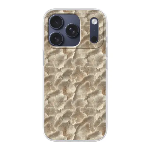 Waaierstructuren - Beige - Vezeltextuur Telefoonhoesje iPhone 17 Pro klein 878 -3d