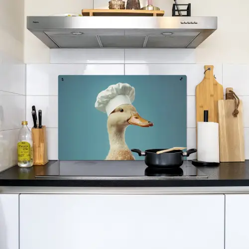 Eend - Koksmuts - Cute - Vogel Inductie beschemer met haakjes klein -sfeer2