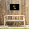 Slang - Minimalistisch - Goud Tuinposter op houten frame 2 cm dik klein -sfeer4