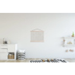 Klassiek - Visgraat - Grijs textielposter latten blank klein 122 -kinderkamer