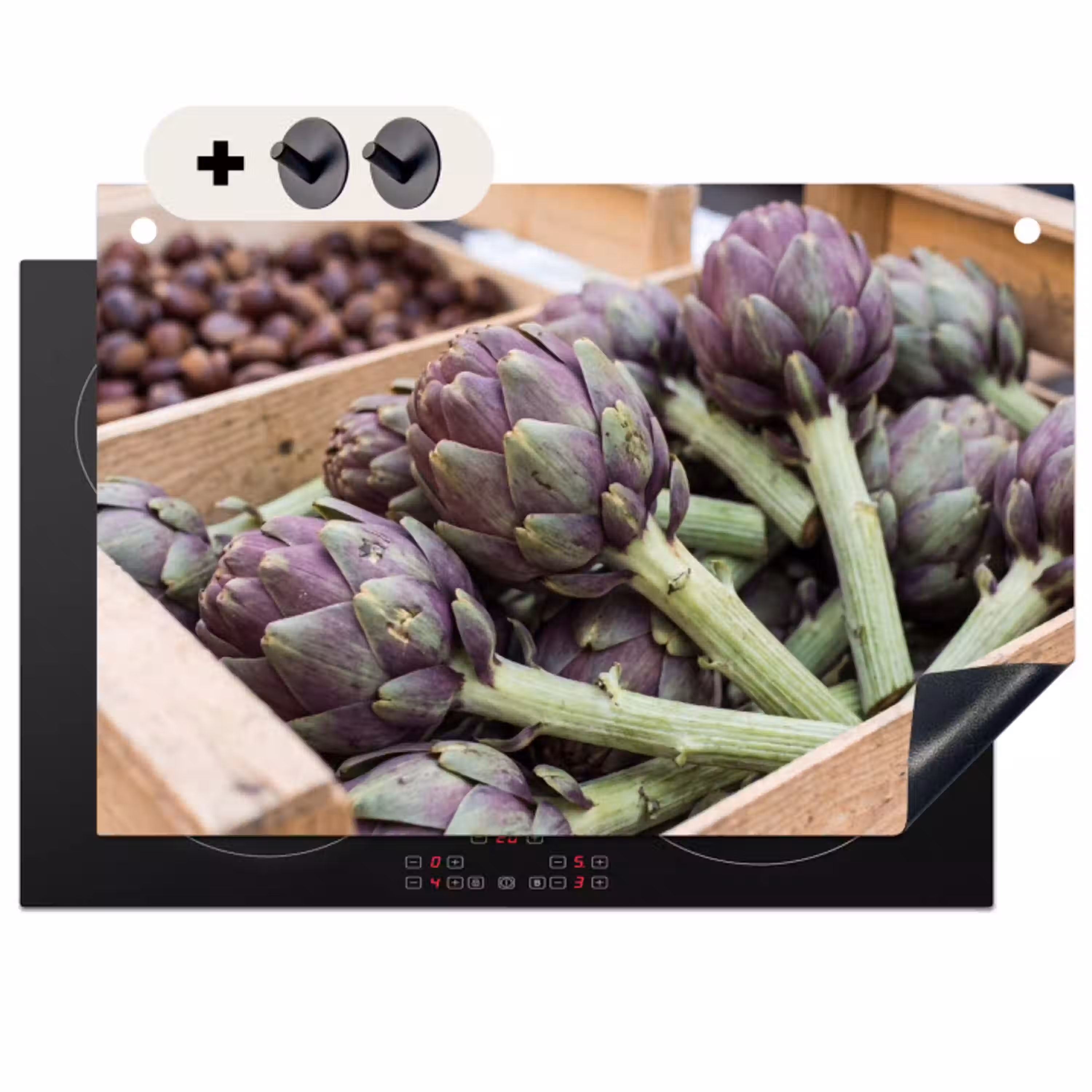 Groenten - Markt - Vers Inductie beschemer met haakjes klein -3d
