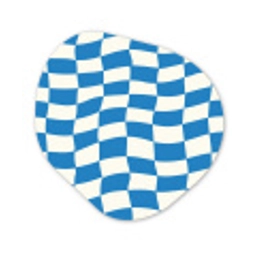 Golvend - Patroon - Blauw Wandcirkel Organisch Forex 3mm klein 629 -3d