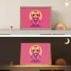Superheld - Jongens - Rood - Paars Light Box met batterij (Wandlamp kind) middel -sfeer3_kind