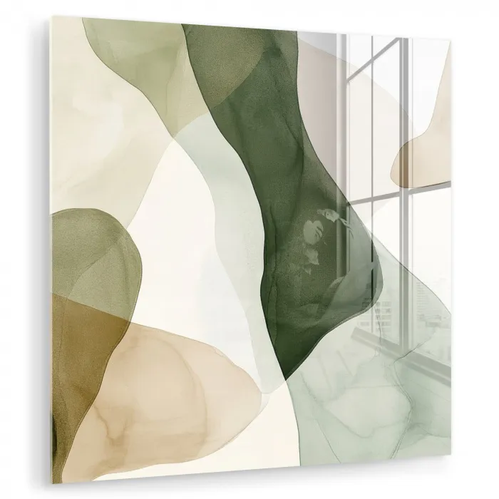 Japandi - Abstract - Groen plexiglas 5mm klein -zzzproduct_nieuw