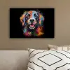 Graffiti - Hond - Zwart - Kleuren canvas 2cm klein -sfeer3