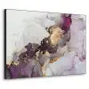Marmer - Abstract - Goud - Paars Textielframe zwart klein -3d