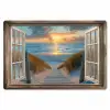 Doorkijk - Strand - Pad - Zonsondergang Placemat vinyl groot -zzsfeer1_Kitchenyeah-website