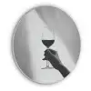 Lichtinval - Wijn - Rood - Glas Akoestische PET Vilt - Rond klein -3d