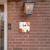 Abstract oranje - Modern Naambord Vierkant klein -sfeer7-XS