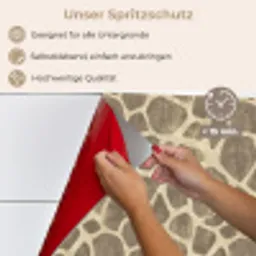 Giraf - Patroon - Beige - Bruin keuken achterwand spatscherm klein 900 -spatscherm_DE
