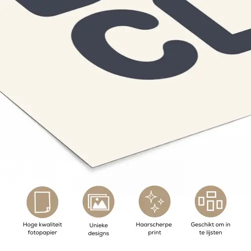Quote - Grijs - Wit poster papier klein -closeup_NL