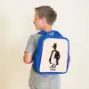 Pinguin in Pak Kinderrugzak - Blauw middel -sfeer2