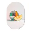 Disco - Discobal - Meloen - Pastel Wandcirkel Ovaal Forex klein -3d