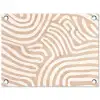 Beige - Aardspatroon tuinposter los doek klein -3d