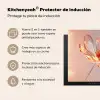 Glazen - Bloem - Roze Inductie beschermer vinyl 3mm middel -zzzzzzusp-haakje_ES
