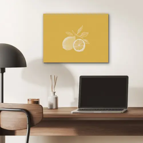 Citroenen - Illustratie - Minimalistisch - Geel PET vilt klein -sfeer5