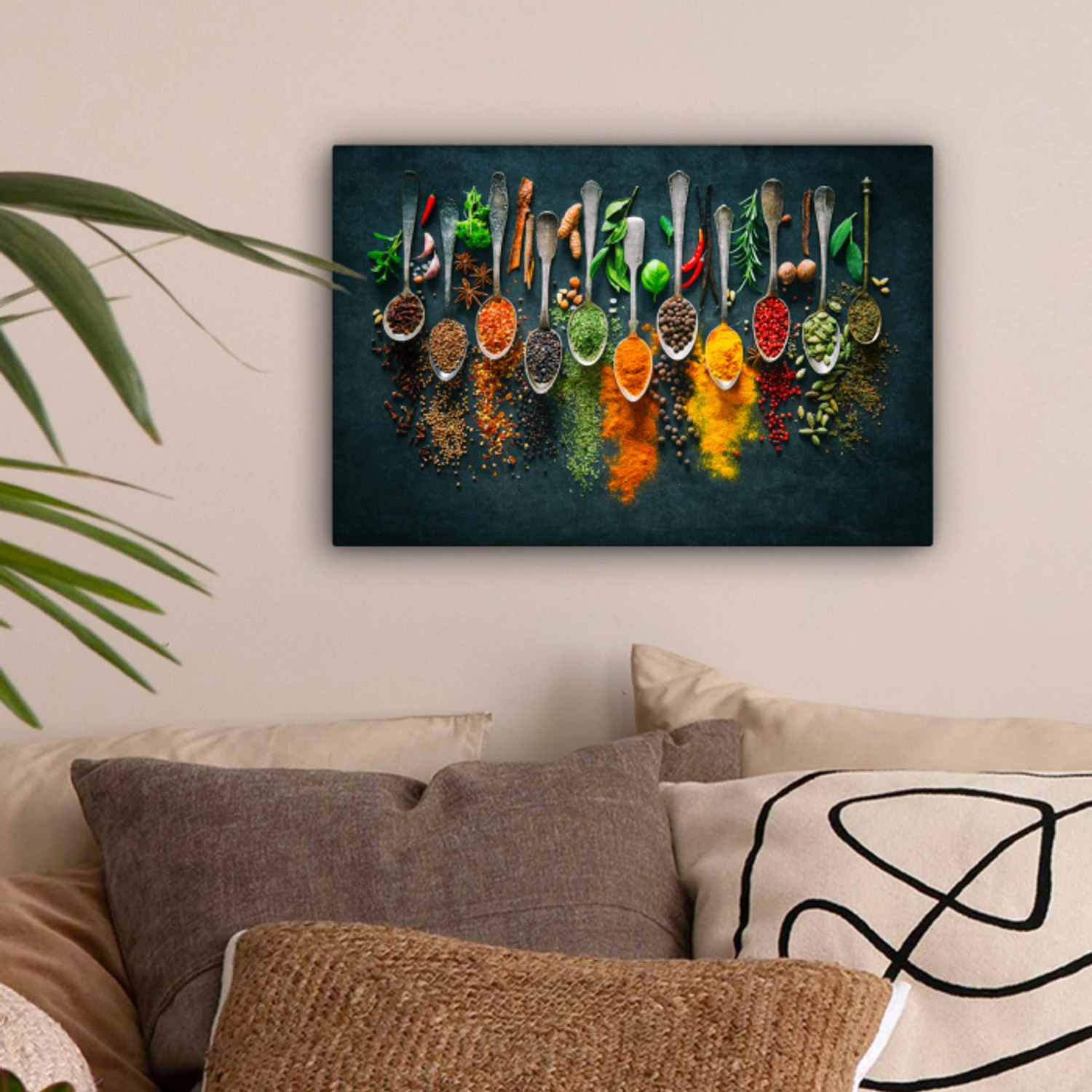 Kruiden - Specerijen - Lepels canvas 2cm klein -sfeer1