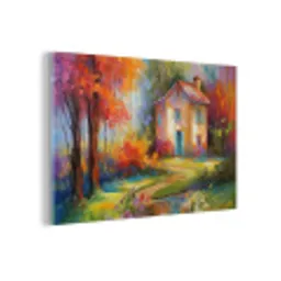 Landschap - Kleurrijk - Olieverf - Kunst plexiglas 5mm klein -z3d