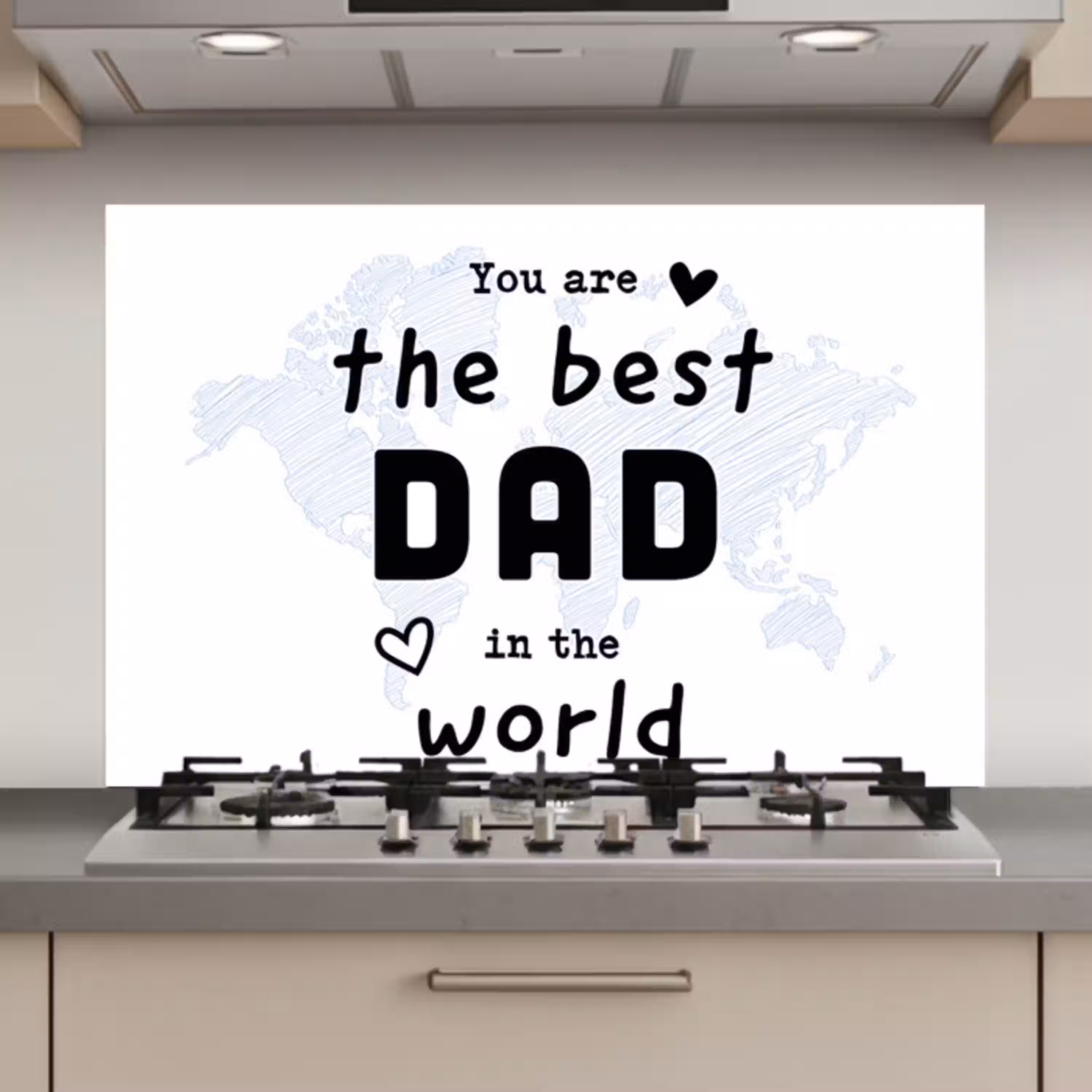 Quotes - The best dad in the world - Spreuken - Papa keuken achterwand spatscherm klein -3d_website
