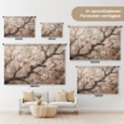 Bloesem - Takken - Schilderij - Beige - Serene Wandkleed katoen klein -tsfeer8_DE