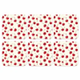 Kersen - Minimalistisch - Rood onderzetter kurk middel 366 -3d