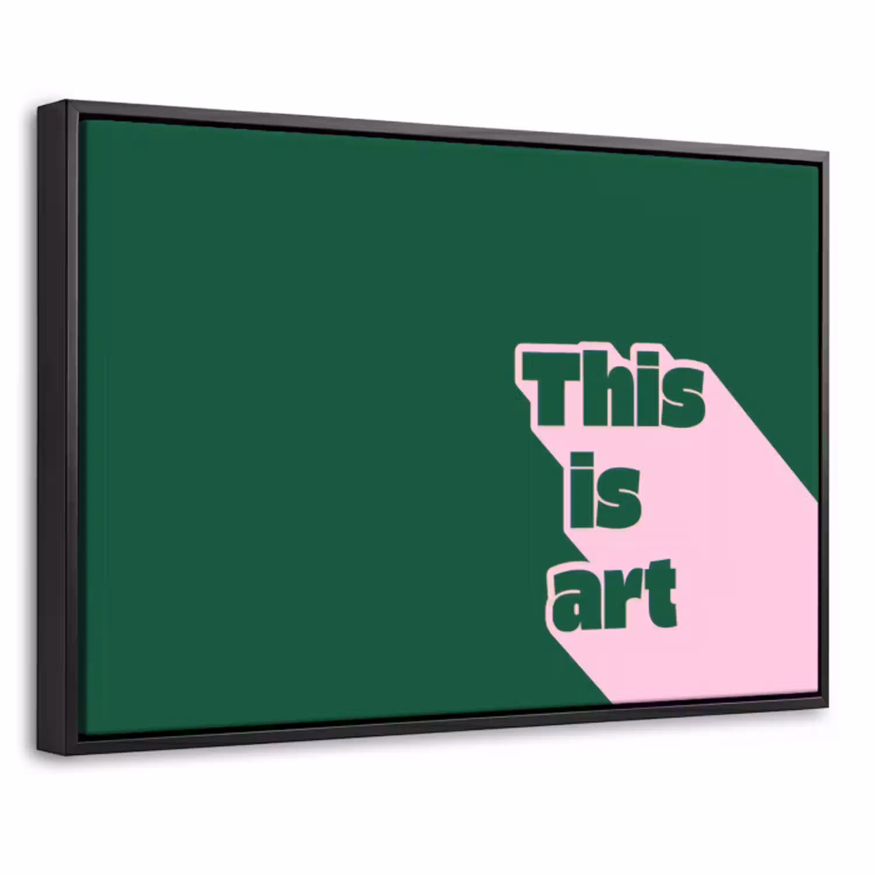 This is art - Schaduw - Roze Canvas met baklijst klein -threedimensional_3d_global