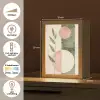 Geometrisch - Roze - Groen - Natuur Light Box met kabel (Tafellamp) klein -USP_NL
