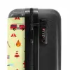 Brandweer patroon met voertuigen en vlammen NBS - Handbagage koffer - Kinderen Unisex middel -slot