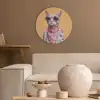 Zonnebril - Kat - Sjaal - Bloemen Akoestische PET Vilt - Rond klein -sfeer1