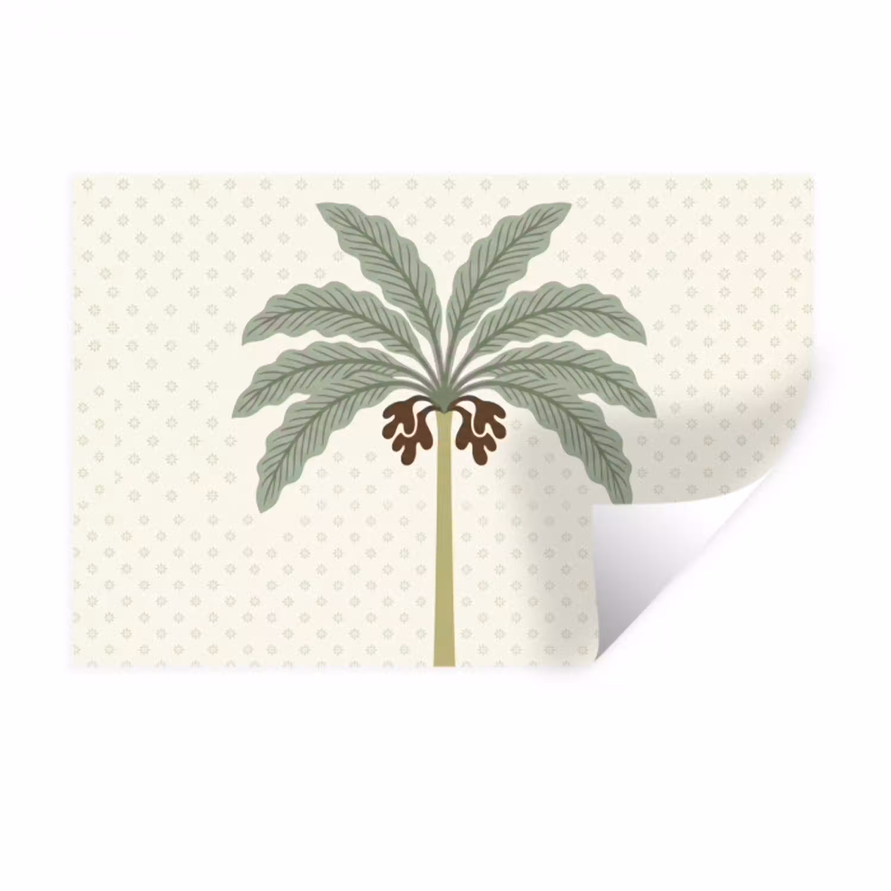 Boom - Bladeren - Groen - Decoratief - Beige Muursticker klein -3d