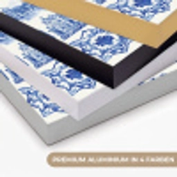 Huizen - Schepen - Blauw Textielframe zwart klein 947 -USP_kleurenDE