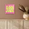 Bonjour - Roze - Fel groen plexiglas 5mm klein -sfeer5