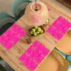 Neon - Groen - Roze - Tijger Placemat vinyl groot 368 -zzsfeer5_Kitchenyeah-website