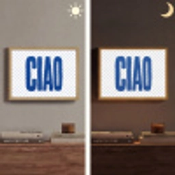 Ciao - Blauw - Stippen Light Box met batterij (Wandlamp) middel -sfeer3