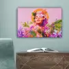Vrouw - Abstract - Cirkel - Bloemen canvas 2cm klein -sfeer4