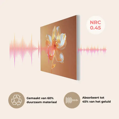 Glazen - Bloem - Oranje PET vilt klein -USP_NL