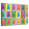 Art- Snoep - Kleurrijk Textielframe zwart klein -3d