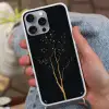 Takken - Blaadjes - Zwart Hoesje iPhone 16 Pro Max met koord klein -sfeer3
