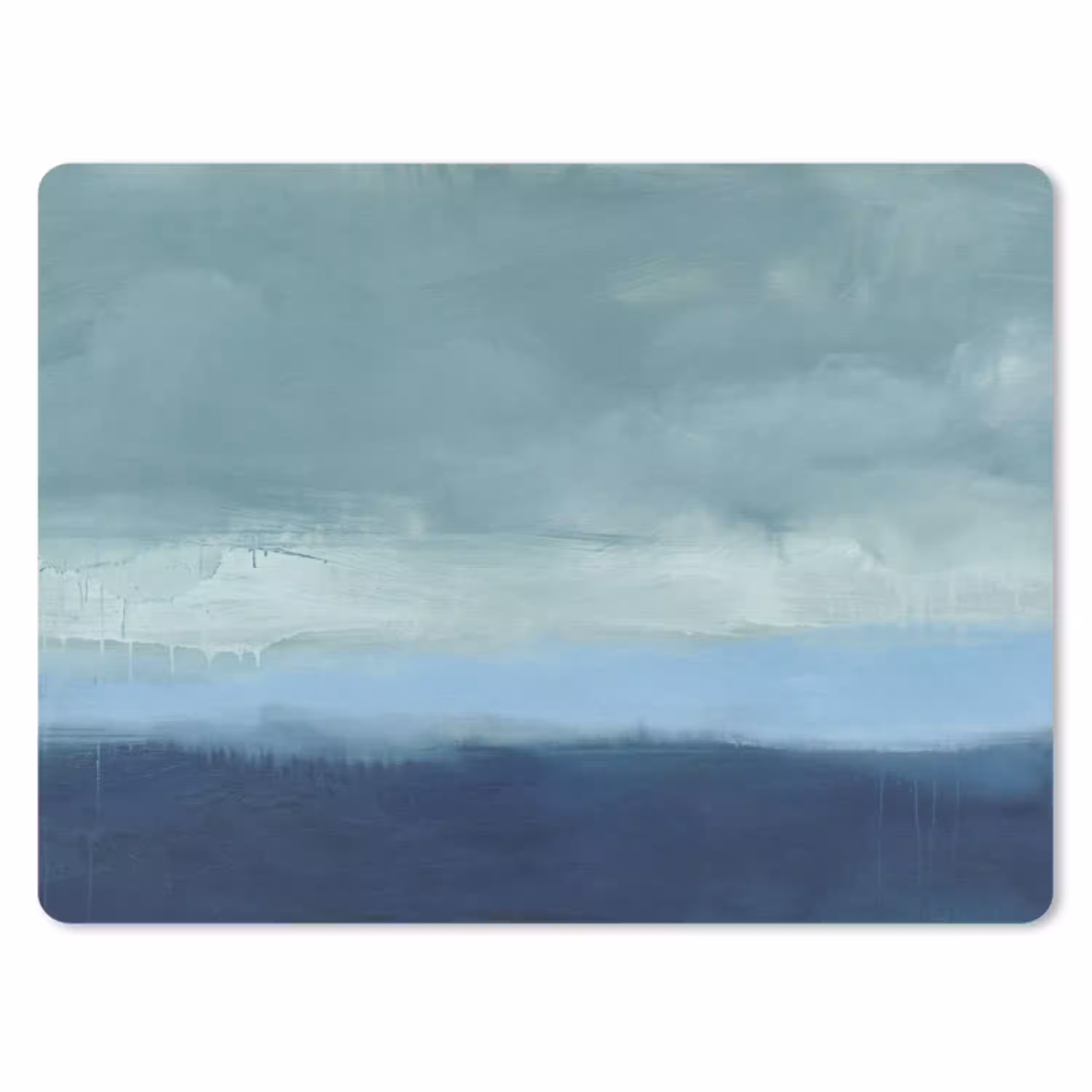 Abstract - Lagen - Rust - Modern - Blauw muismat rubber klein -3d
