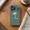 Palmboom - Wit - Groen - Tropisch Telefoonhoesje iPhone 17 Pro klein -sfeer1
