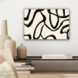 Abstract - Lijnen - Modern - Beige canvas 2cm klein -sfeer6