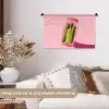 Augurken - Pot - Schaduw - Roze Wandkleed katoen klein -sfeer1