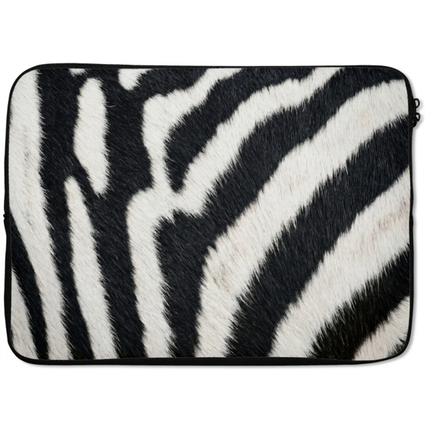 Zebra - Vacht - Klassiek - Zwart - Wit laptophoes neopreen klein -zkaufland3dotto