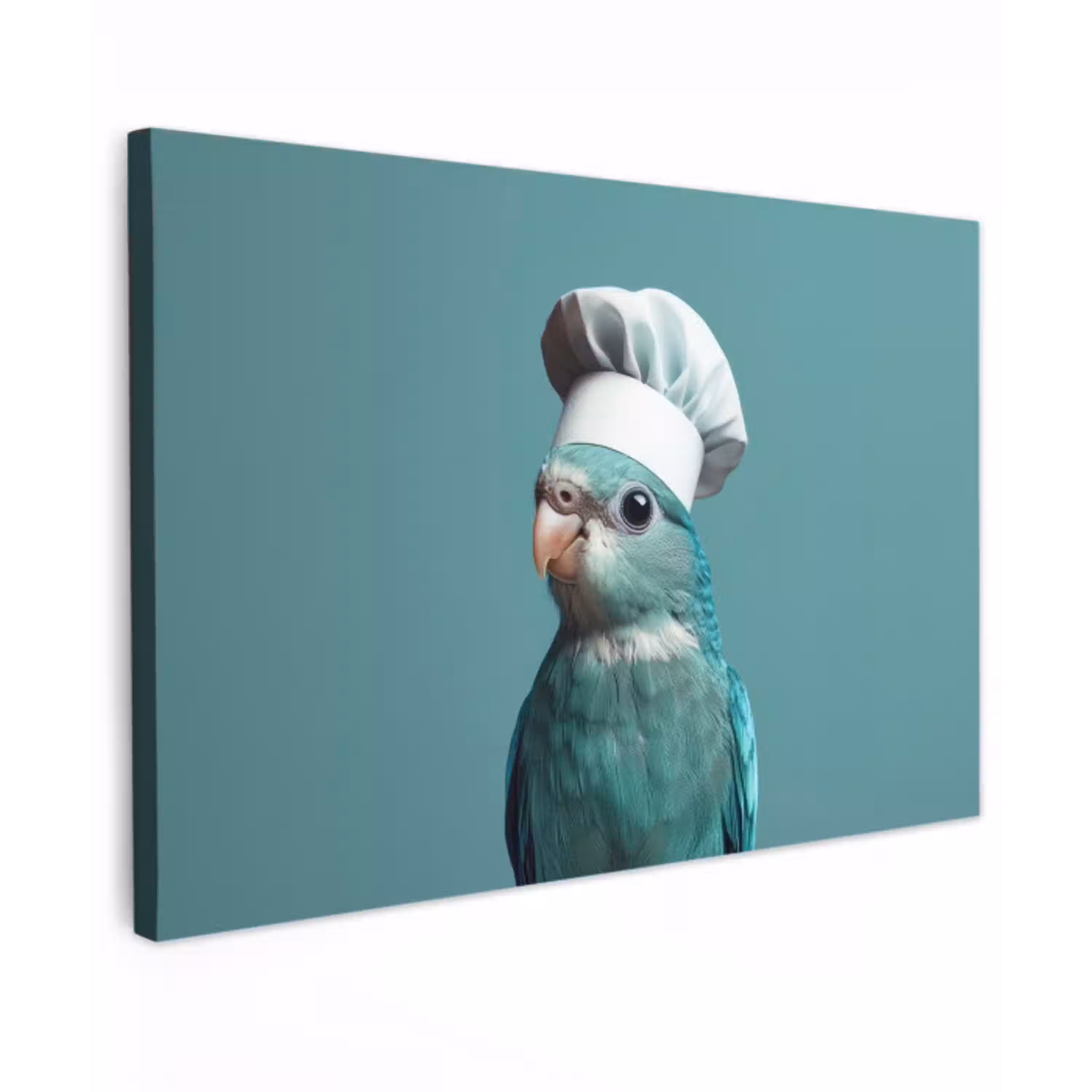 Parkiet - Vogel - Koksmuts - Cute Tuinposter op houten frame 2 cm dik klein -3d