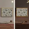 Pauw - Bloemen - Blauw Light Box met batterij (Wandlamp) middel 907 -sfeer3