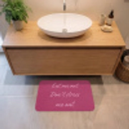 eat me out don't stress me out - Roze - Minimalistisch Badmat klein -sfeer1