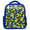 Smiley - Geel - Blauw Kinderrugzak - Blauw middel -3d